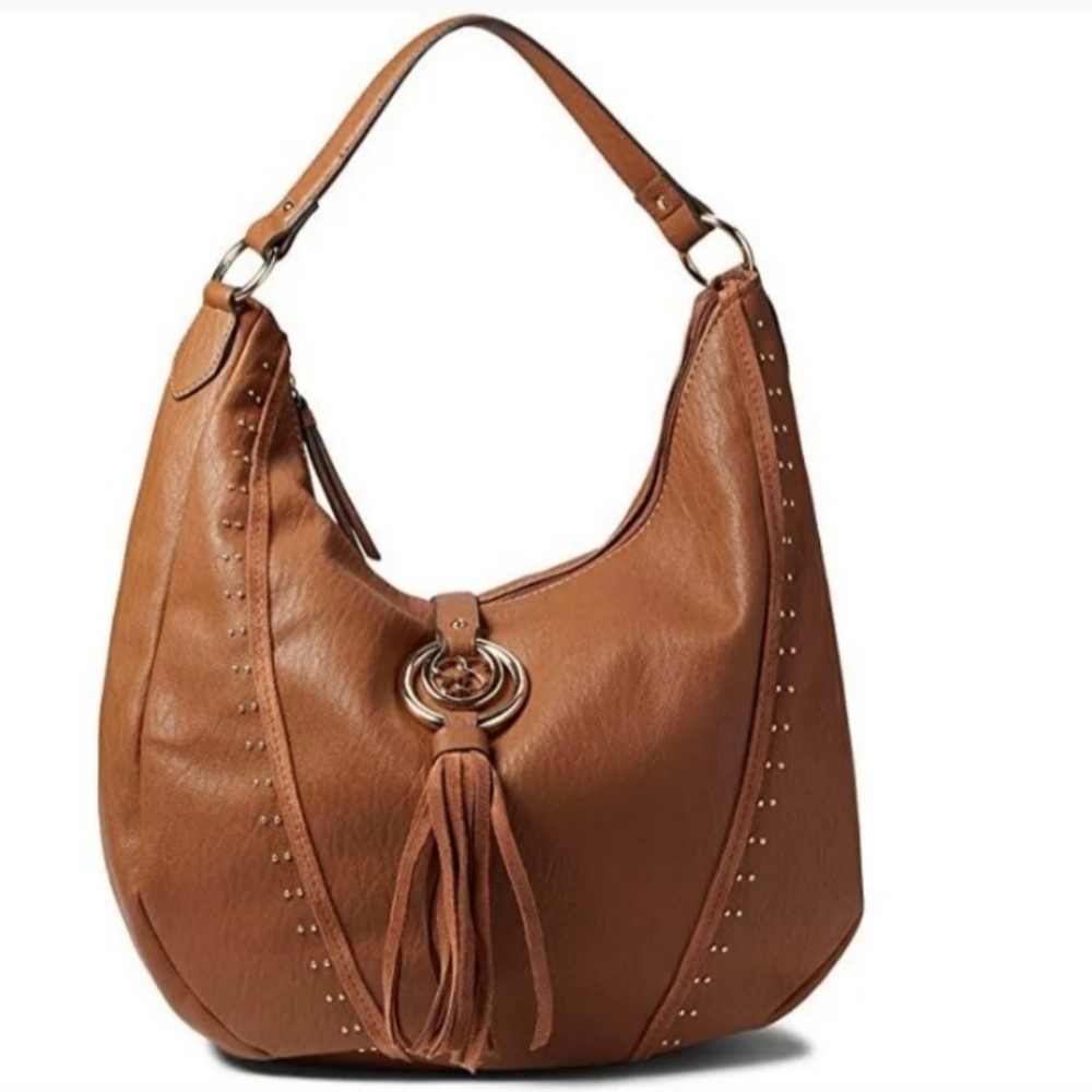 JESSICA SIMPSON NATALIE HOBO  BAG IN CARAMEL